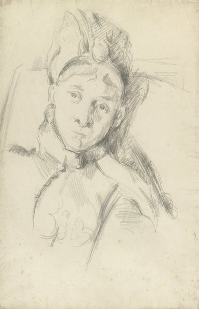 Portret van Hortense Cézanne-Figuet, de Vrouw van de Kunstenaar door Paul Cézanne